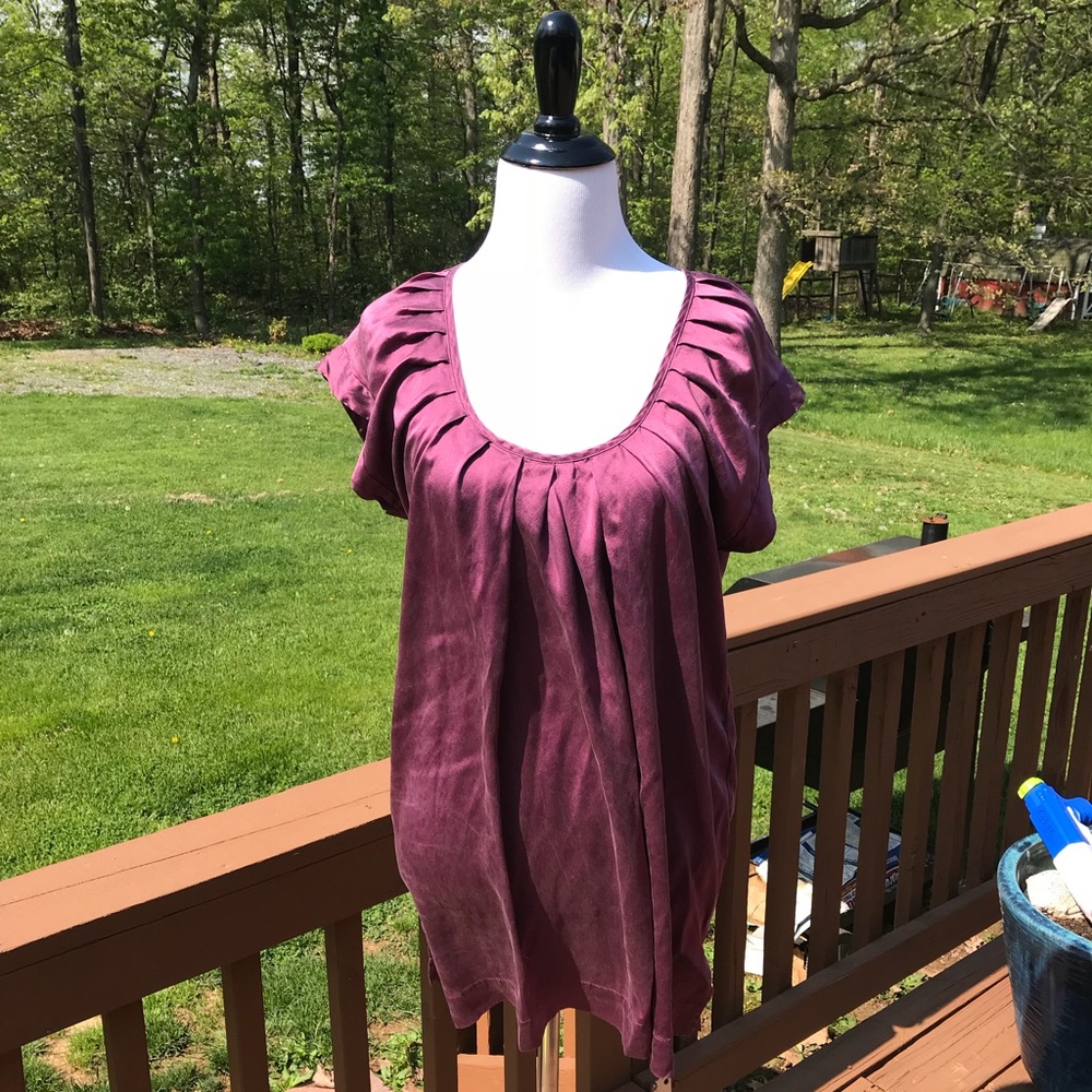 Reaction Kenneth Cole 100% Silk Tunic Length Top - Picture 1 of 8